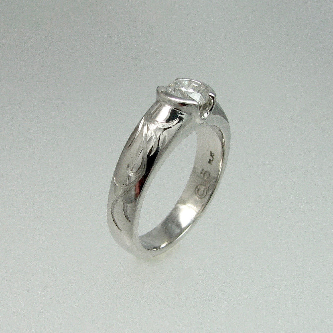 Engraved Omega Ring