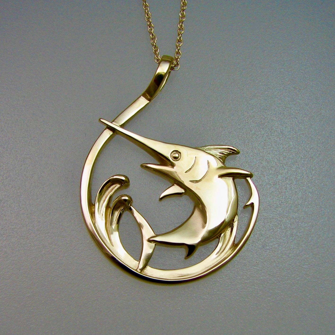 Custom Swordfish Logo Pendant