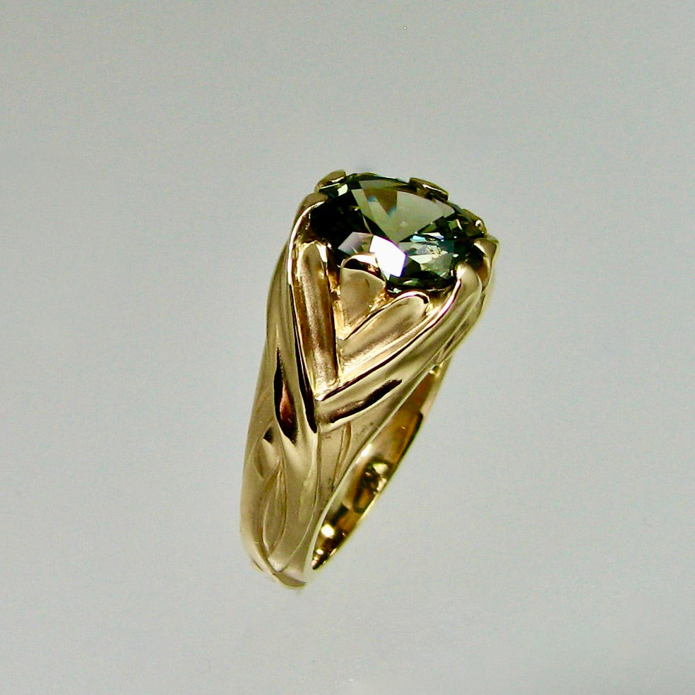 Custom Art Nouveau Ring